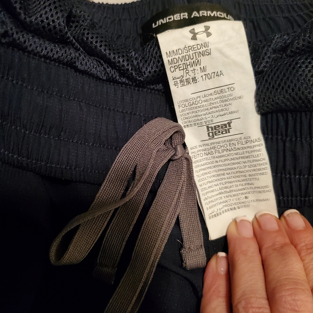 Under Armour Navy Blue Polyester Drawstring Track… - image 3